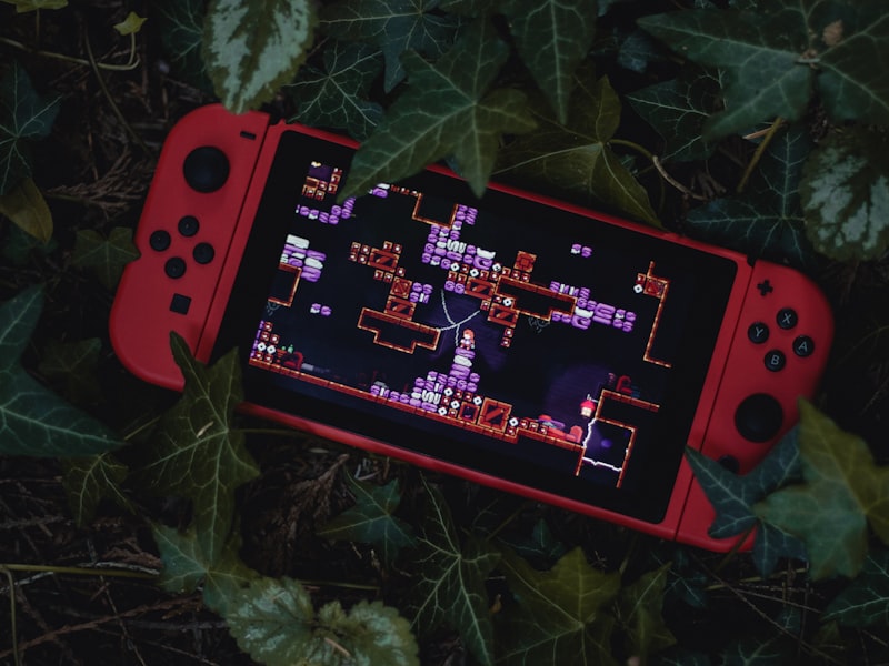 Neon-lit cyber city skyline in a game